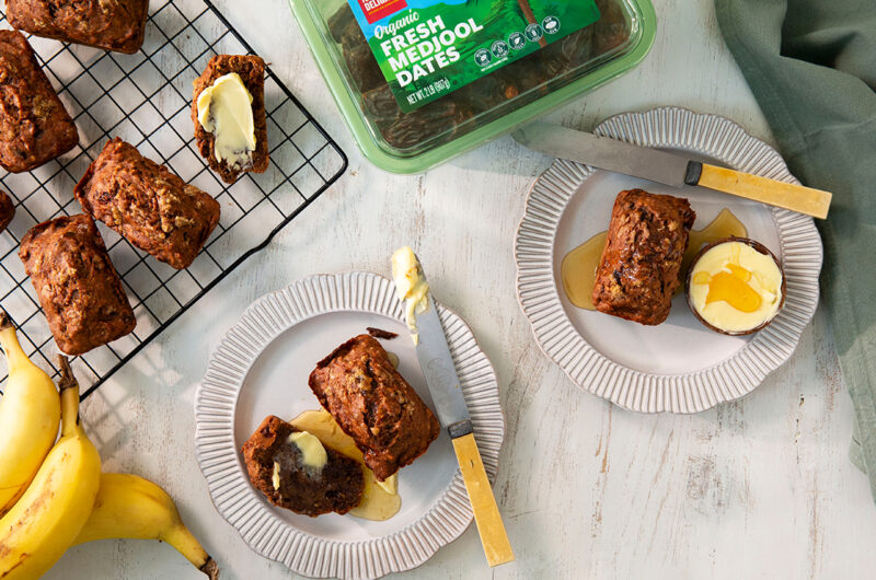 One Bowl Date and Banana Mini Loaves